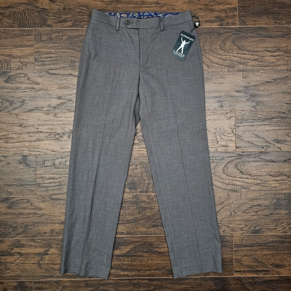 Lauren Ralph Lauren Mens 30x30 Classic-Fit UltraFlex Suit Pants Stretch Waist